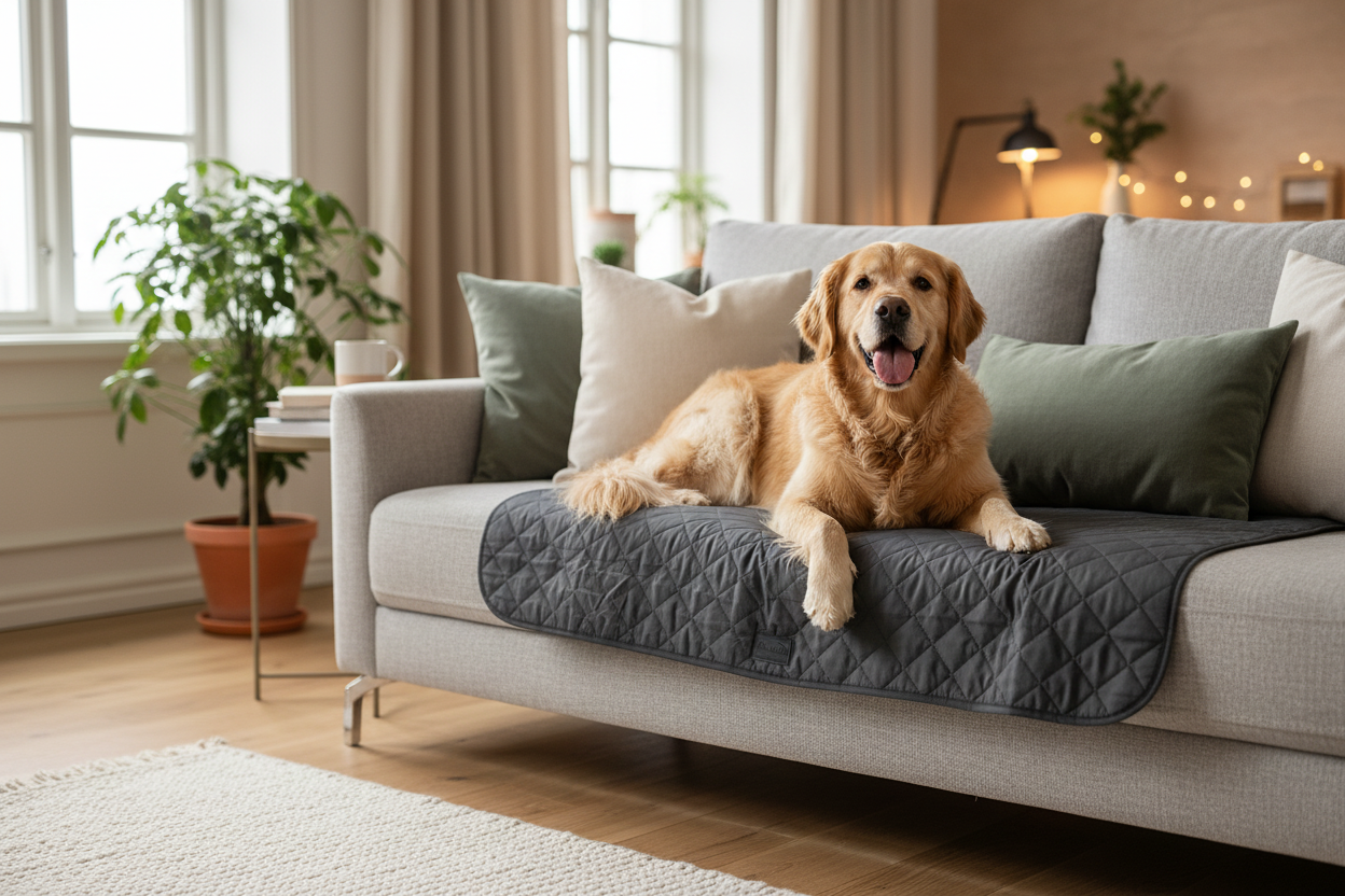 Golden Retriever on Mat